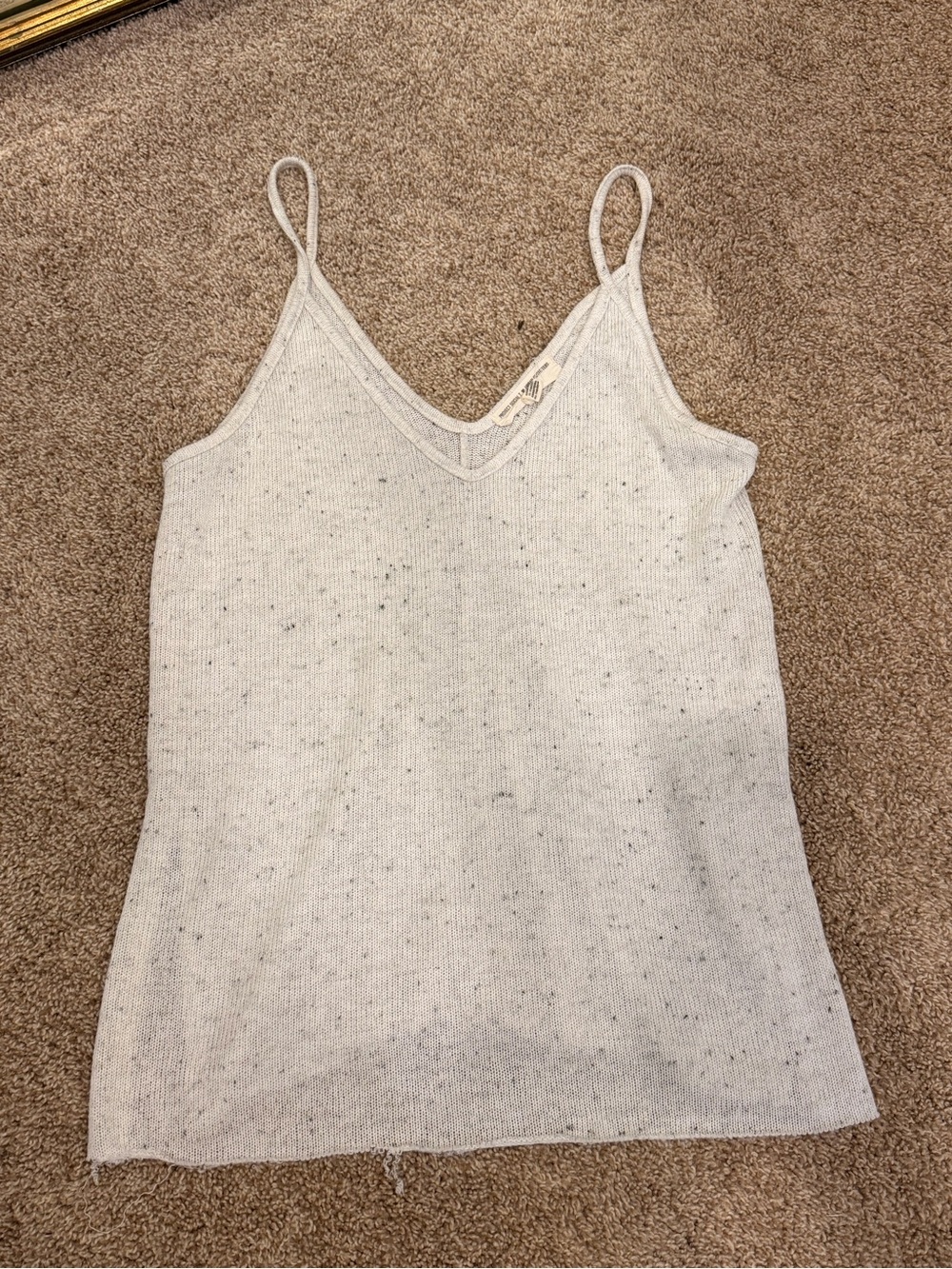 Project Social T Speckled Light Gray V-Neck Knit Cami